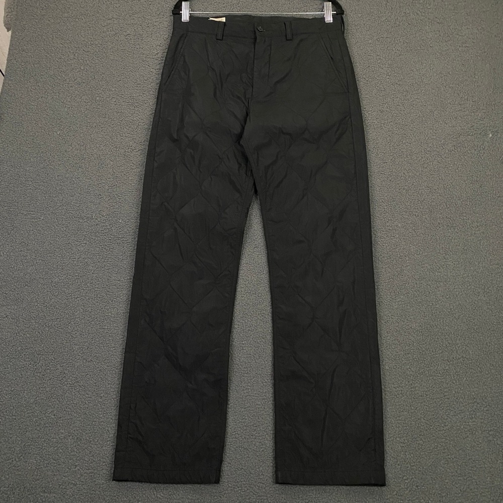 Dries Van Noten Pants FITS 32x30 Black Quilted Puffer Straight Leg size 48